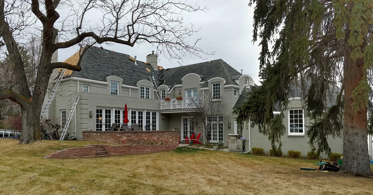 Finished estate home roof